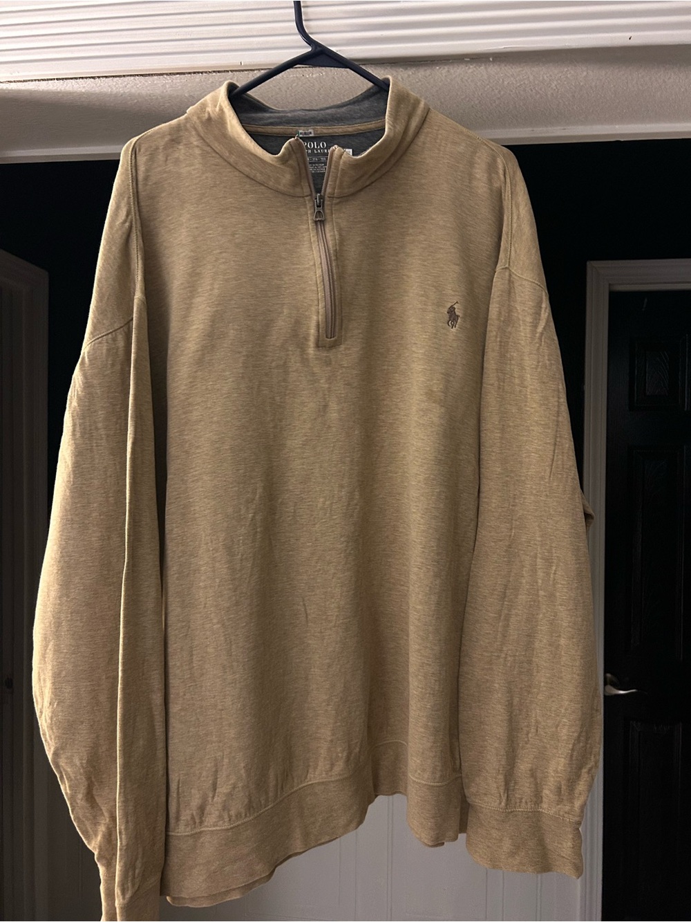 Ralph Lauren Men’s Tan Half-Zip Pullover Sweater